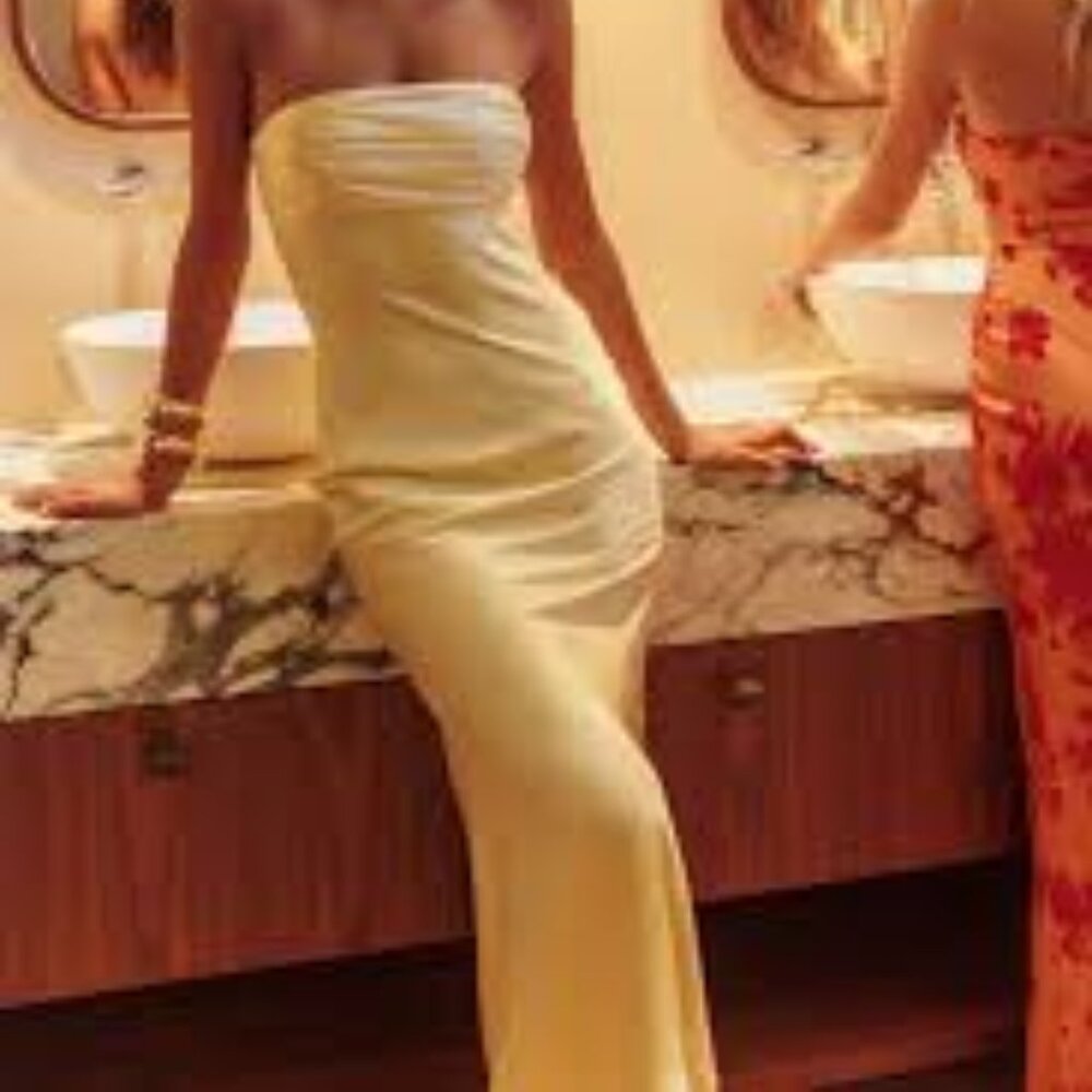 Moon Song Strapless Laced Back Dress Sun